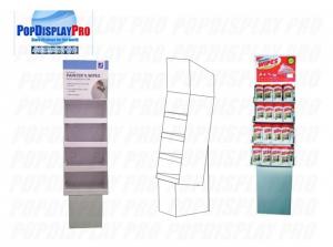 China Temporary Card Cardboard Floor Displays 140gsm Disinfectant Wipes on sale