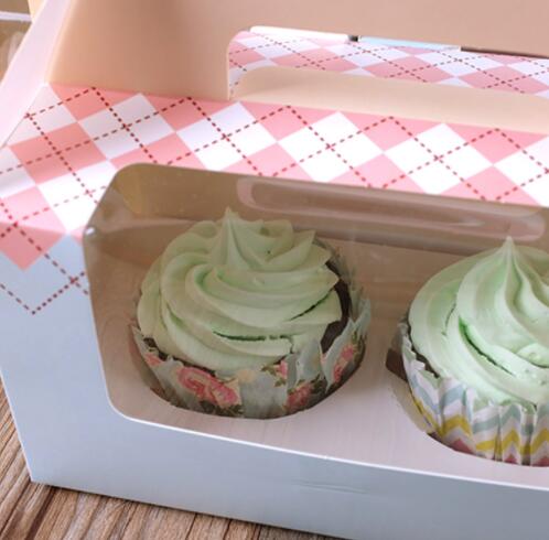Lovely CMYK 200gsm Cake Packaging Box With Window