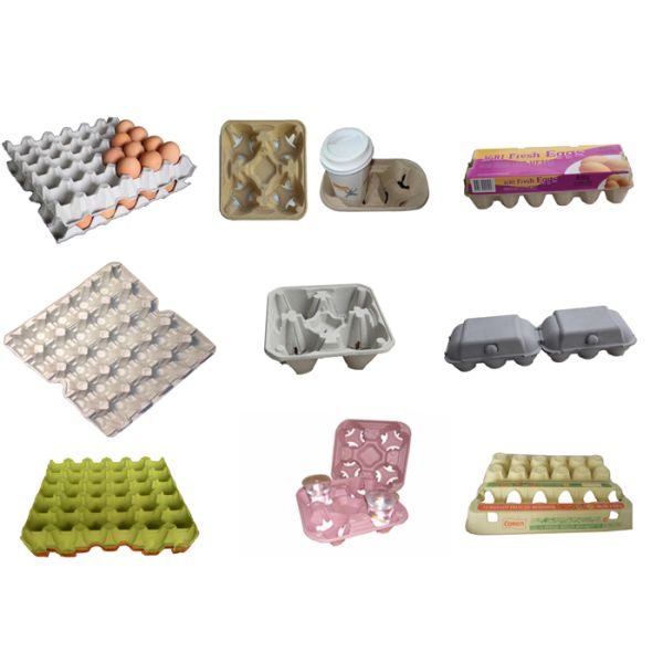 400 Pcs/H Small Flexible Manual Egg Tray Making Machine Drying in Yard