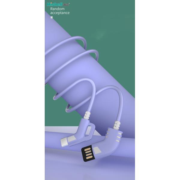 Portable Elbow Micro USB Cable Multifunctional Anti Abrasion