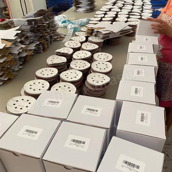 Customized Support 6inch 17holes Hook and Loop Sanding Discs for Auto Putty Polishing