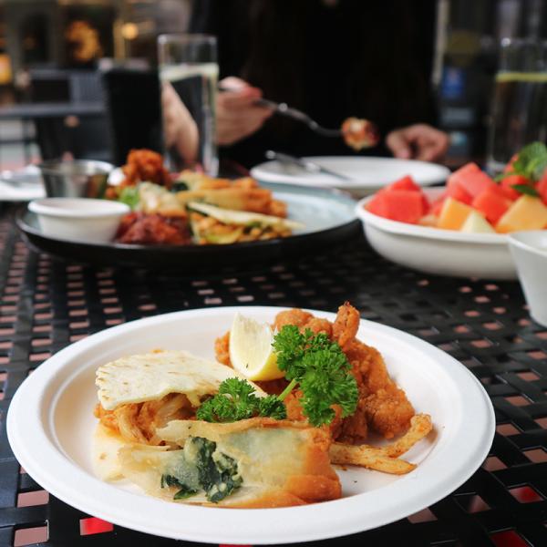 Disposable Sugarcane Bagasse Compostable Pulp Tableware Party Paper Plate