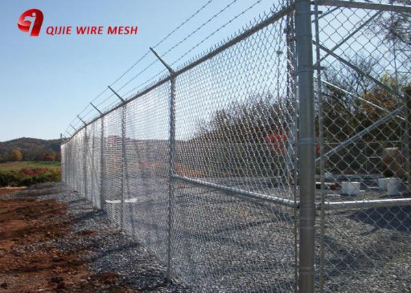 Buy 9 Gauge Zinc / Aluminum / Polymer Coated Chain Link Tennis Court Fence at wholesale prices