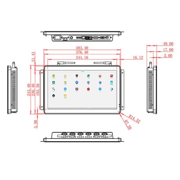15.6-Inch Android Industrial Embedded Panel PC Touch Screen For Industrial Automation, Smart Retail Systems, Energy Monitoring, And Educational