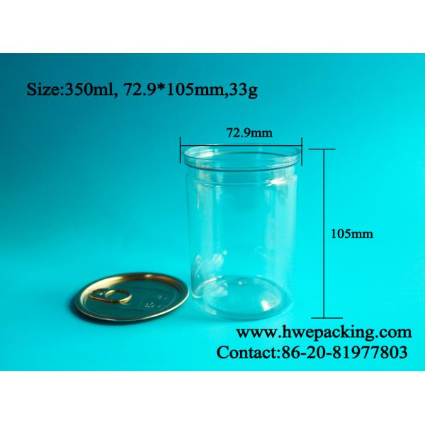 350ml Round Packing Plastic Spice Cans Sauce Tinplate Easy Open End