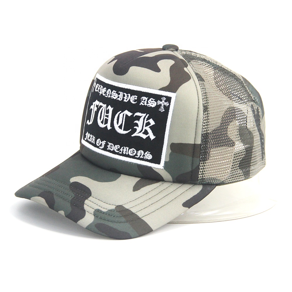 Printing Foam Custom Embroidery Trucker Hats Snapback Cap Breathable Structured Cap