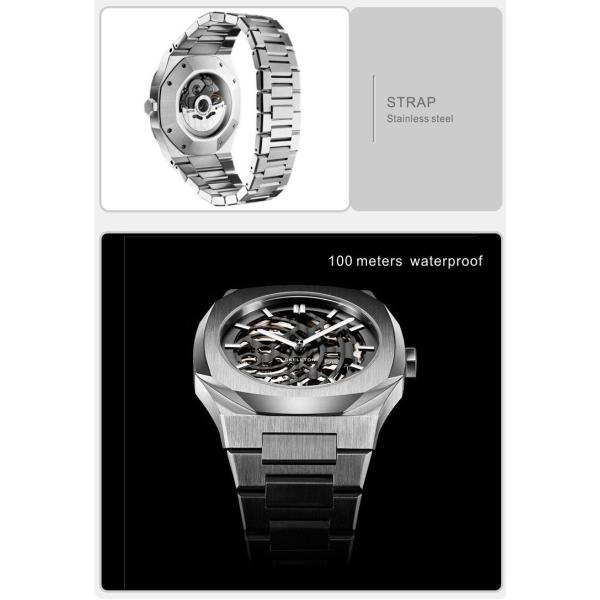 Stainless Steel 42mm Automatic Mechanical Watch 3BAR Automatic Quartz
