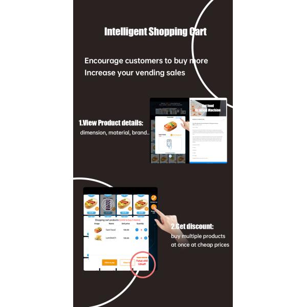 Public Convenient Breakfast Food Sandwich Custom Vending Machine With Microwave Micron