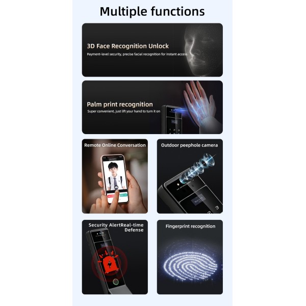 Yagu Fully Automatic Double-sided Verification Double-sided Waterproof Cell Phone Remote Video Monitoring Call Smart Locks