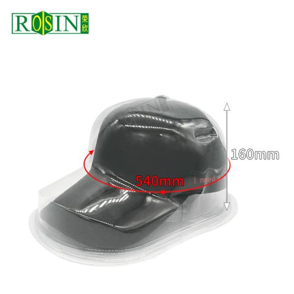 Waterproof Plastic Snapcap Packaging Transparent Blister Clamshell for Baseball Caps Hip Pop Hats Display Case Holder