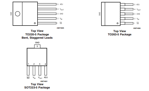 LP3875ES-ADJ Electronic IC Chips 1.5A Fast Ultra Low Dropout Linear Regulators
