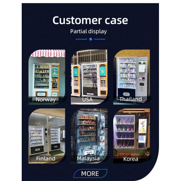 Fruit Juice Drink Vending Machine Snack Micron Smart Vending Touch Screen