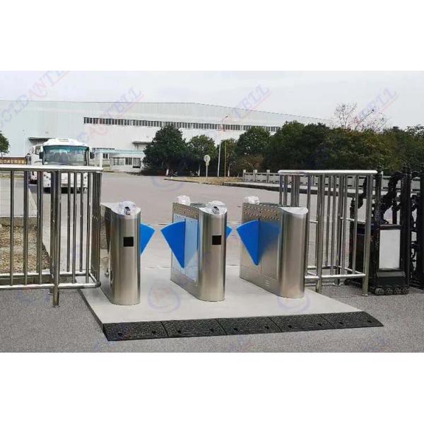 External 60cm Flap Barrier Turnstile Fingerprint 2 Paths Access Control Entrance Solution