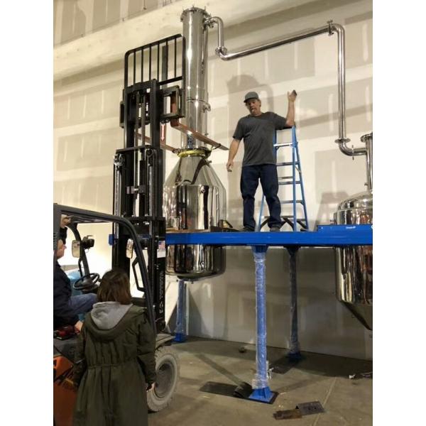 After Service Online support Stainless steel color Steam Distillation Unit for Distillery Essential Frankincense Oil Extraction