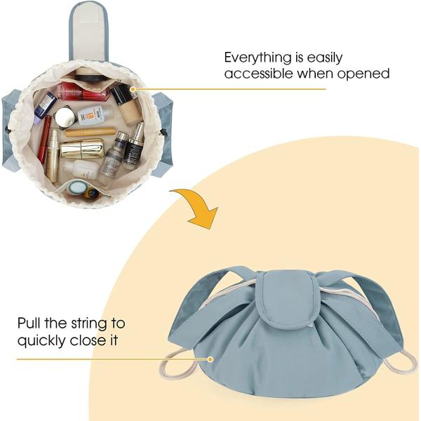 Shockproof Water-resistant Durable Soft Drawstring Makeup Bag Large Cosmetic Bag Toiletry Organizer for Women