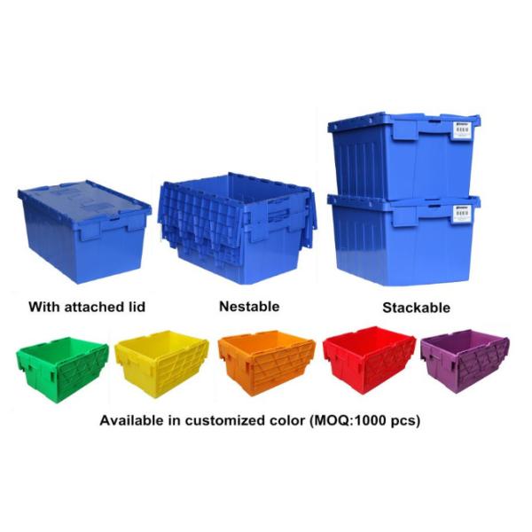 Virgin PP Standard Logistic Plastic Shipping Totes Gray Color