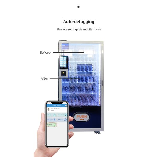 Snack Food Vending Machine Space Saving Slim Unit Perfect for High Traffic Small Locations in Corporate and Public Spaces
