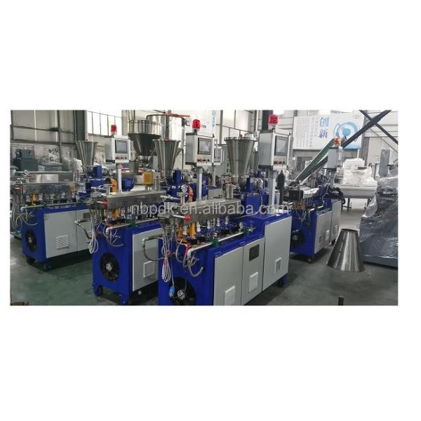 Double Twin Screw Plastic Extruder Masterbatch Granulator for Customized Requirements
