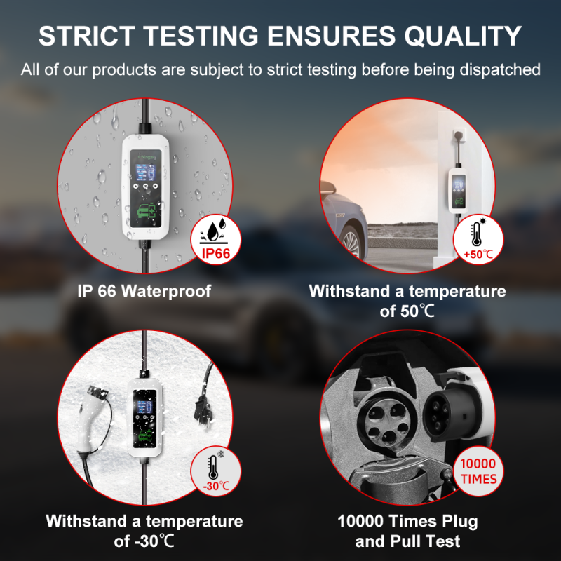 Portable EV Charger packaging and accessories