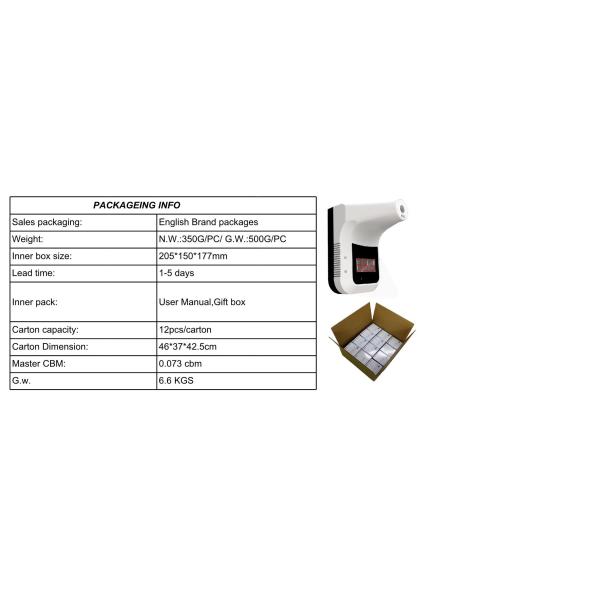 ABS material infrared thermometer non-contact thermometer public thermometer adult or kids Forehead thermometer