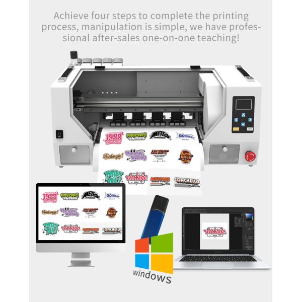 KECAI Automatic DTF Printing Machine A3 12 Inch I1600 Compatible High Speed Fabric Clothing Decoration Tool Reliable