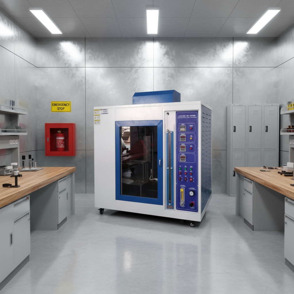 ISO 3582 ASTM D4986 Foam Horizontal and Vertical Combustion Testing Machine Lab Flame Resistance Tester Flammability Tes