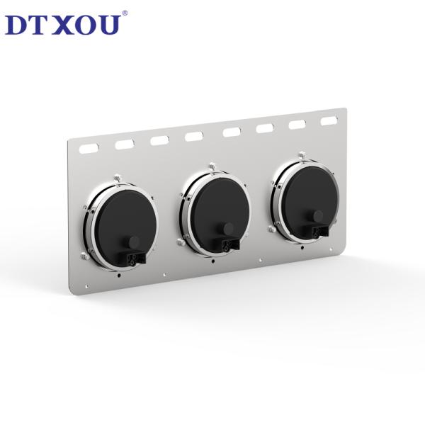 Customizable 3 Hole Mounting Brackets for 4 Inch Round Tail Lights in Stainless Steel