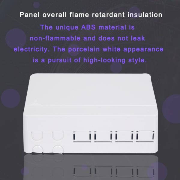 FTTH 4 Core Fiber Optic With Adapters Distribution Terminal Box with 4 Adapters
