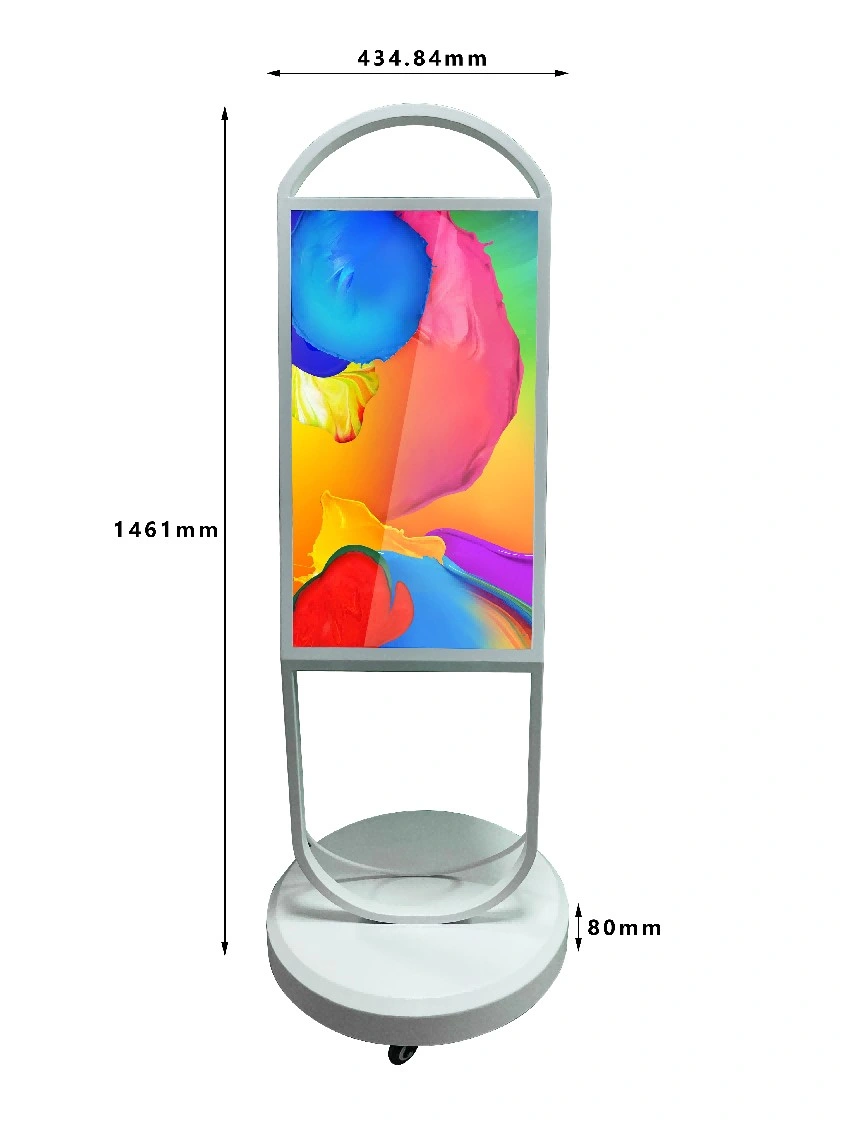 Portable Mobile 32 Inch Digital Menu Board For Restaurant Shopping Mall