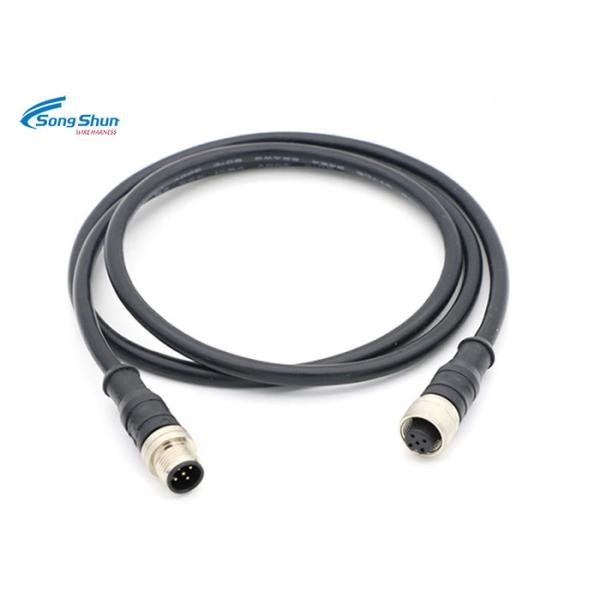 M8 IP67 Power Extension Cable , Customized Conductor LED Display Power Cable Wire