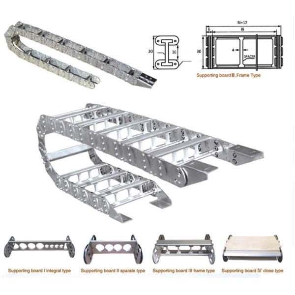 Professional Cable Drag Chain / Slip Good Toughness With Separators