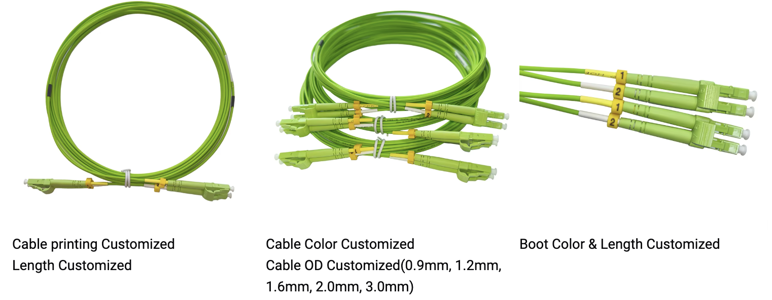 OM5 LC Fiber Optic Patch Cord Multimode Duplex LSZH Jacket 2.0mm 5M LC Patch Cord