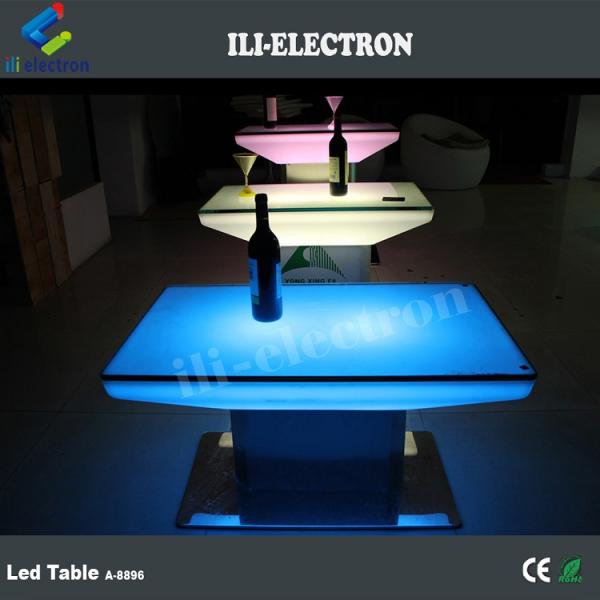 Rechargeable plastic led bar table