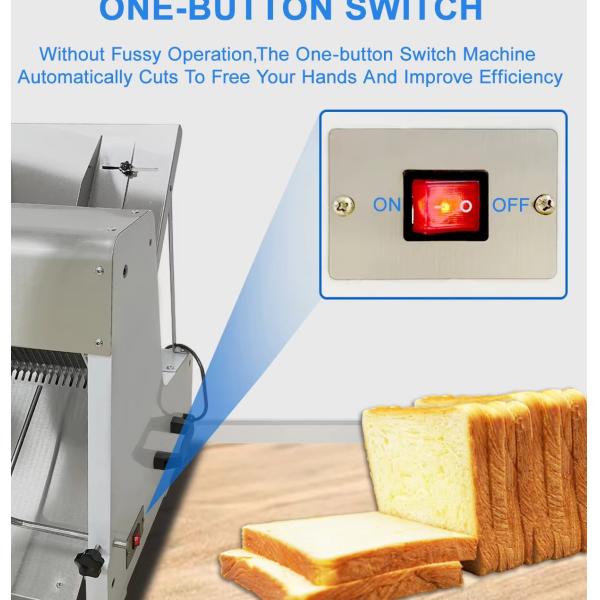 6mm Toast Cutter Machine Bread Loaf Cutting Machine Automatic Electric Bread Slicer