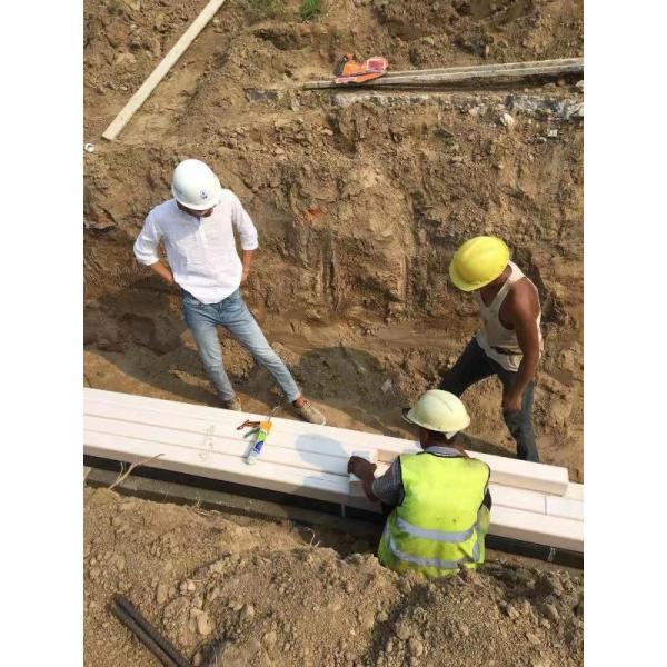 Square Head Glue Connection PVC Grid Pipe 150*100mm with Custom Rectangular Shape