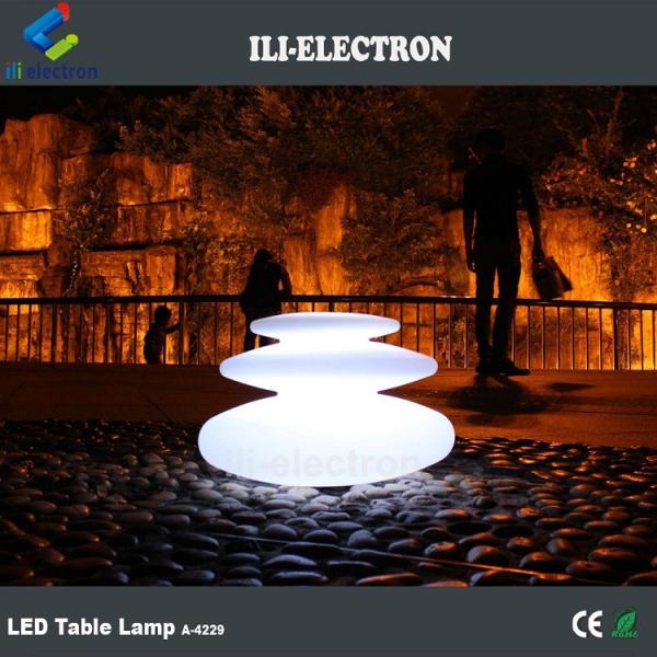 stone shape plastic led glowing table lamps
