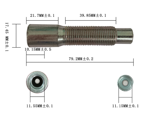 High Precision Cable End Fittings LD Threaded Conduit Cap 5/8 -18 UNF-2A