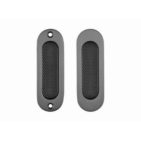 Modern Stripy Sliding Door Bathroom Handle Lock Set Keyless Push Pull Hidden Handle