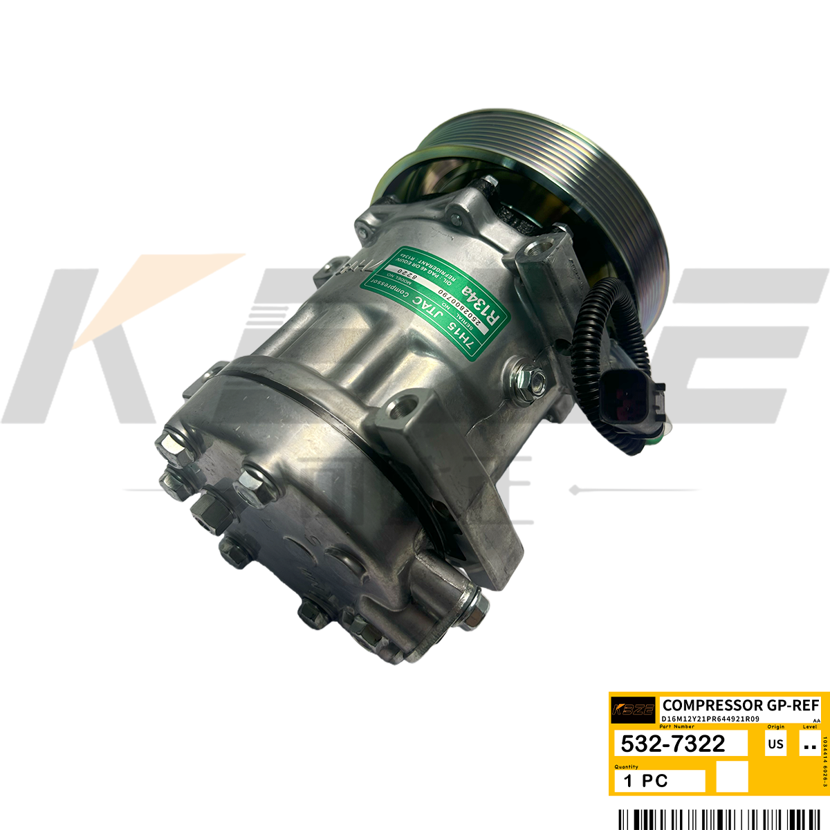 KBZE 532-7322 5327322 AC COMPRESSOR FITS CAT E336E E340 E349E E374F E390 EXCAVATOR