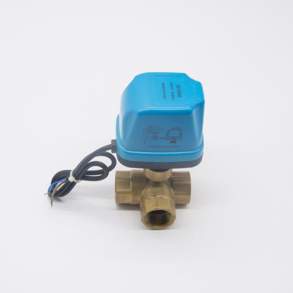 Compact 3 Way Motorized Valve , Dn15 High Precision Electric Ball Valve