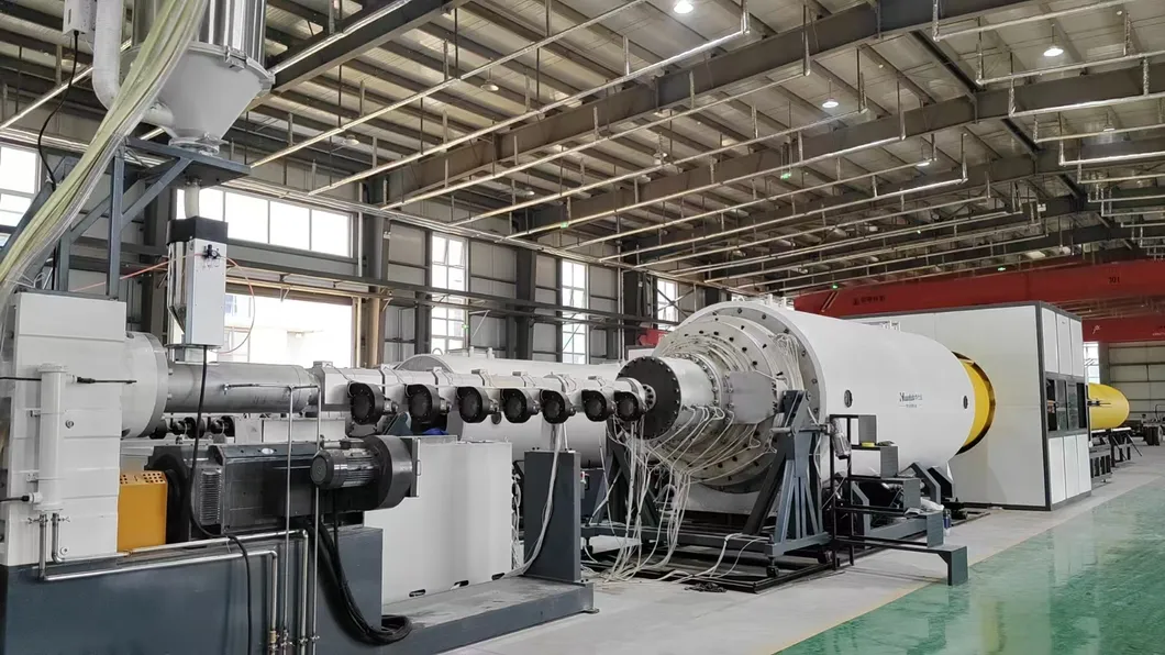Automatic Large-Diameter Pre-Insulated Pipe Production Line with Vacuum Calibration and Single-Screw Extruder