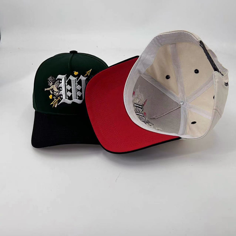 Personalized Embroidered 5 Baseball Caps Panel Mid Profile Custom Embroidery Cotton Trucker