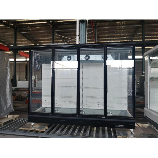 Glass Door Multideck Display Fridge Remote Sliding With Mutlideck Shelf