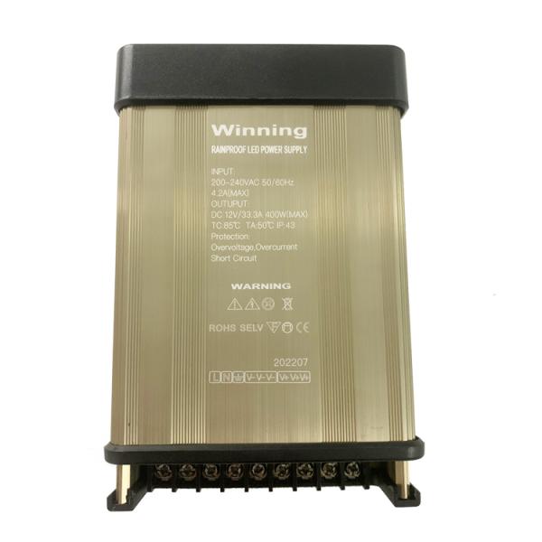 400W DC12V LED Module Rainproof Power Supply For Landscape Lighting