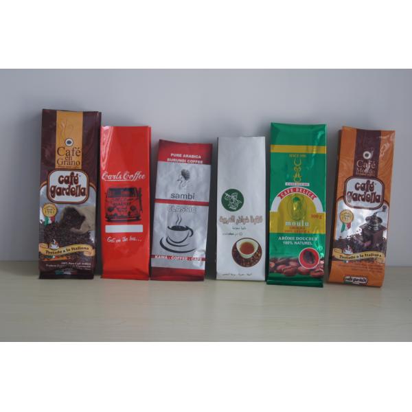 Durable Side Gusset Flat Bottom Tea Packaging Bags Coffee Beans Plastic Bag