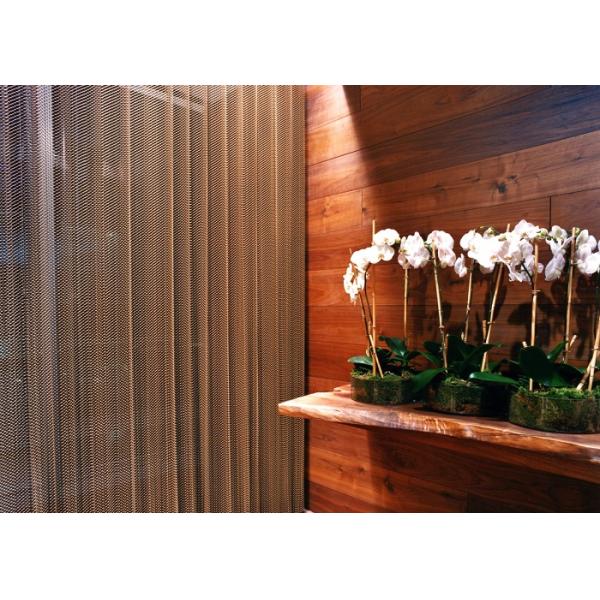 Flexible Aluminium Woven Wire Mesh Screen Spiral Patterns For Interior Partitions