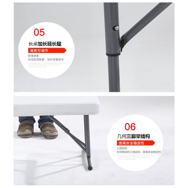 3PCS Camping Plastic Folding Picnic Table Sets With Chair