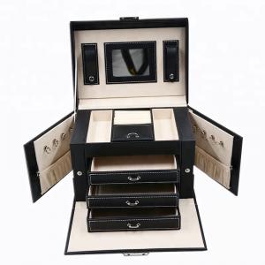 China Locked Portable Jewelry Display Cases , Portable Earring Organizer Box on sale