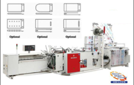 Fully Automatic Hole Side Weld Bag Making Machine 250 Pcs / Min Servo Motor Drive