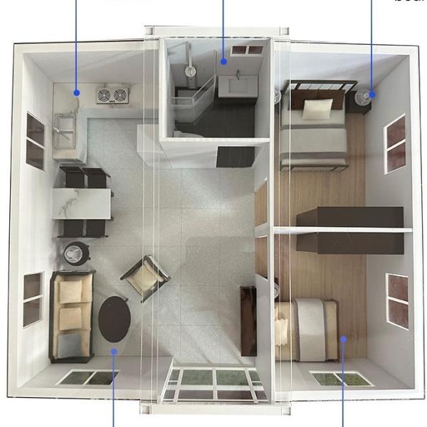 Multi-function Expandable Container Affordable 30ft 40ft Easy Install Fireproof Light Steel Prefab Modular Mobile Home